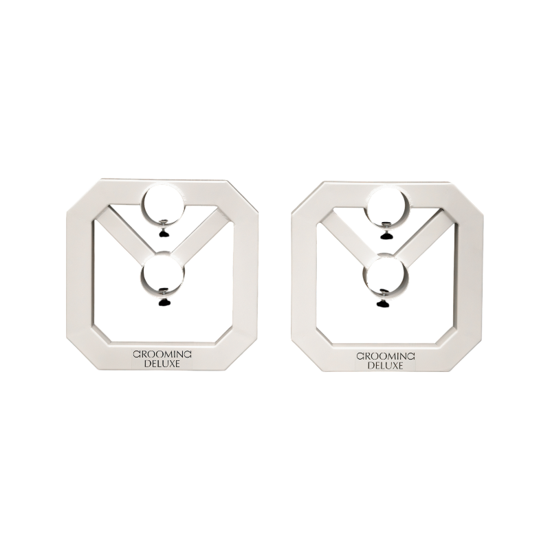 Grooming Deluxe - White aluminum square cavaletti (x2) | - Ohlala