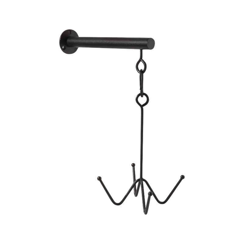 Grooming Deluxe - Wall-mounted 4-branch bridle hook black 