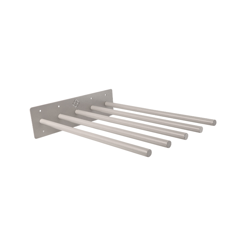 Grooming Deluxe - 5-piece rug holder silver 