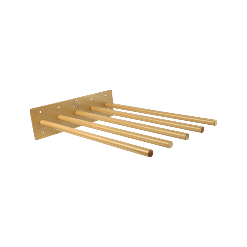 Grooming Deluxe - 5-piece rug holder gold 