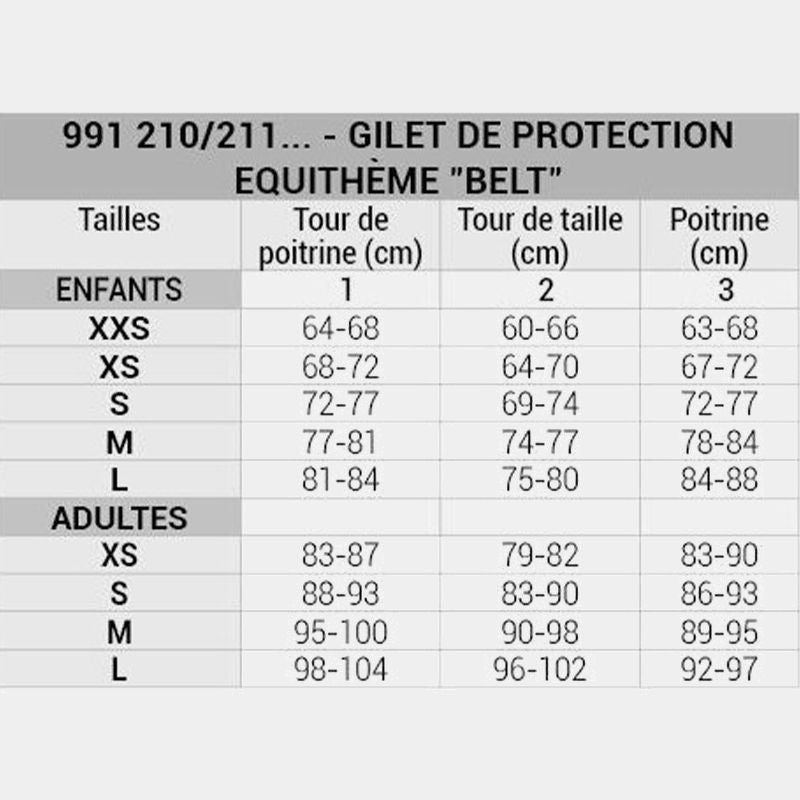 Equithème - Gilet de protection Belt enfants | - Ohlala