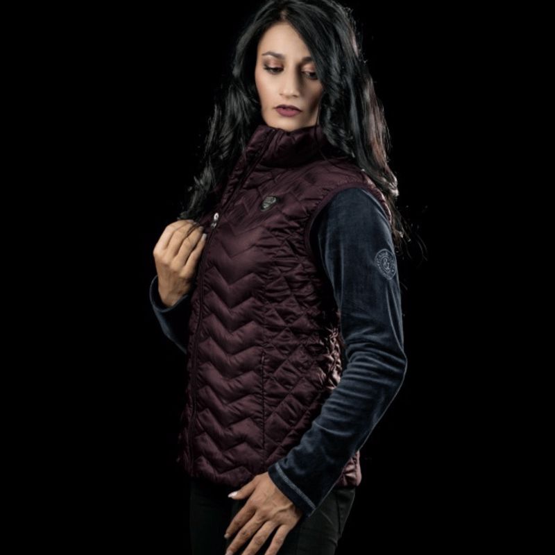 Flags & Cup - Gilet SM light Nilsia Prune | - Ohlala