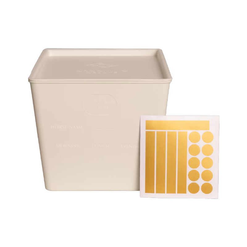 Grooming Deluxe - White lidded feed bowl | - Ohlala