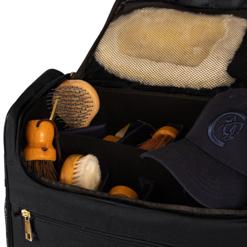 Grooming Deluxe - Black grooming bag set + brushes | - Ohlala