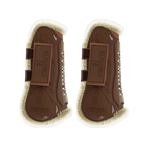 Kentucky Horsewear - Polainas abiertas velcro mouton vegan marrón | - Ohlala