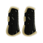 Kentucky Horsewear - Vegan Sheepskin Open Brushing Boots Bamboo Elastic black | - Ohlala