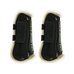 Kentucky Horsewear - Polainas abiertas velcro borreguillo vegano negro | - Ohlala