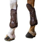 Kentucky Horsewear - Elastic protection kniebeschermers bruin | - Ohlala