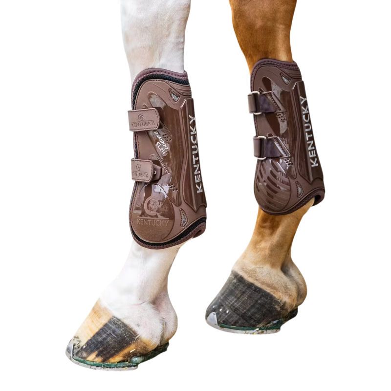 Kentucky Horsewear - Guêtres à velcro Bambou marron | - Ohlala