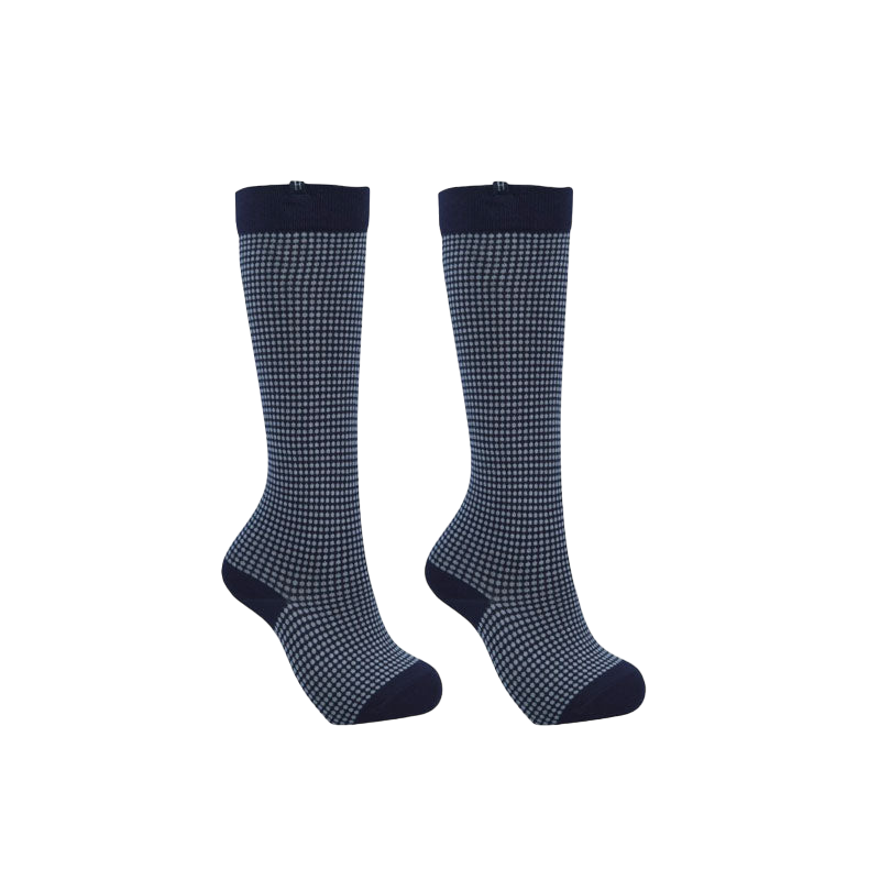 Harcour - Spiral tweed riding socks navy/white (x1)