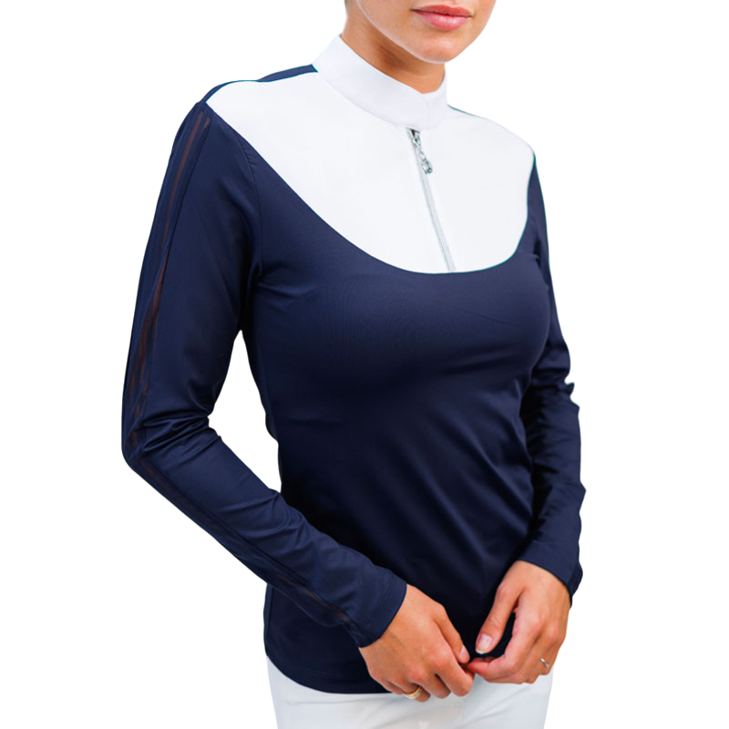 Harcour - Coquette navy women's long-sleeved competition polo shirt