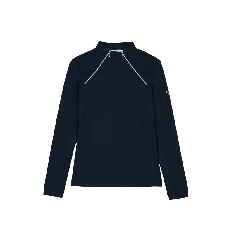 Harcour - Prelude women's long-sleeved polo shirt in navy