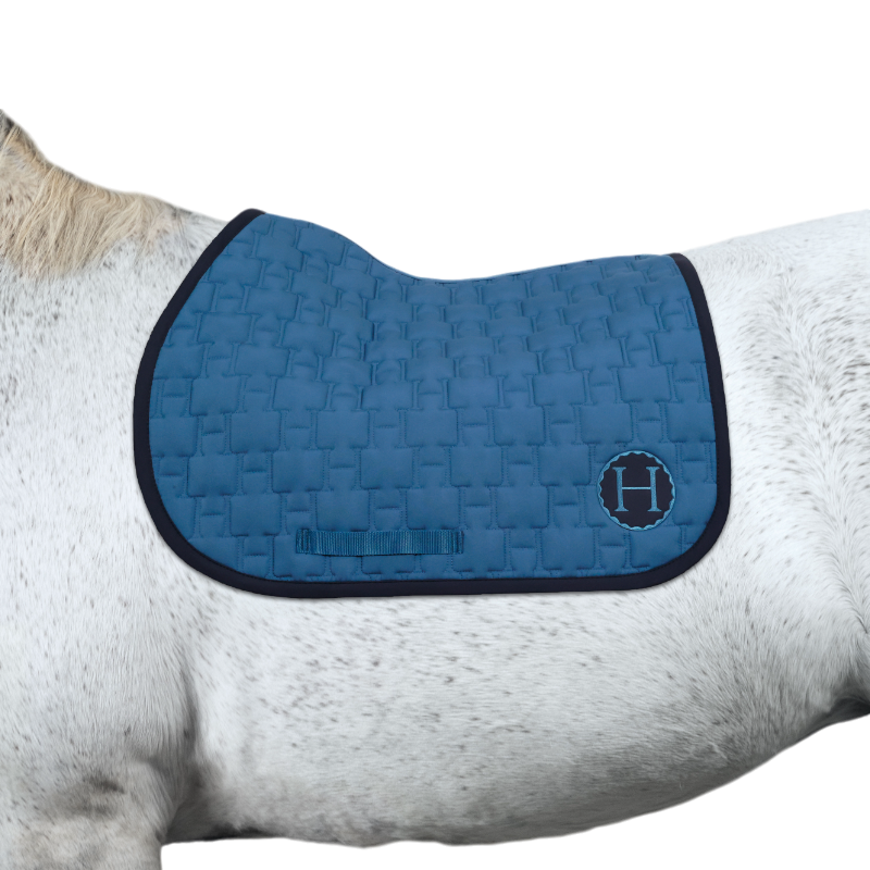 Harcour - Tapis de selle Salva blue steel