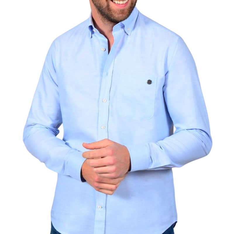 Harcour - Shyry men's blue cotton shirt