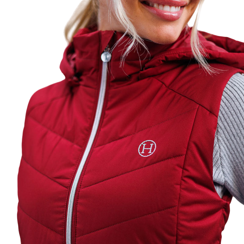 Harcour - Best of women's sleeveless down jacket ruby ​​red