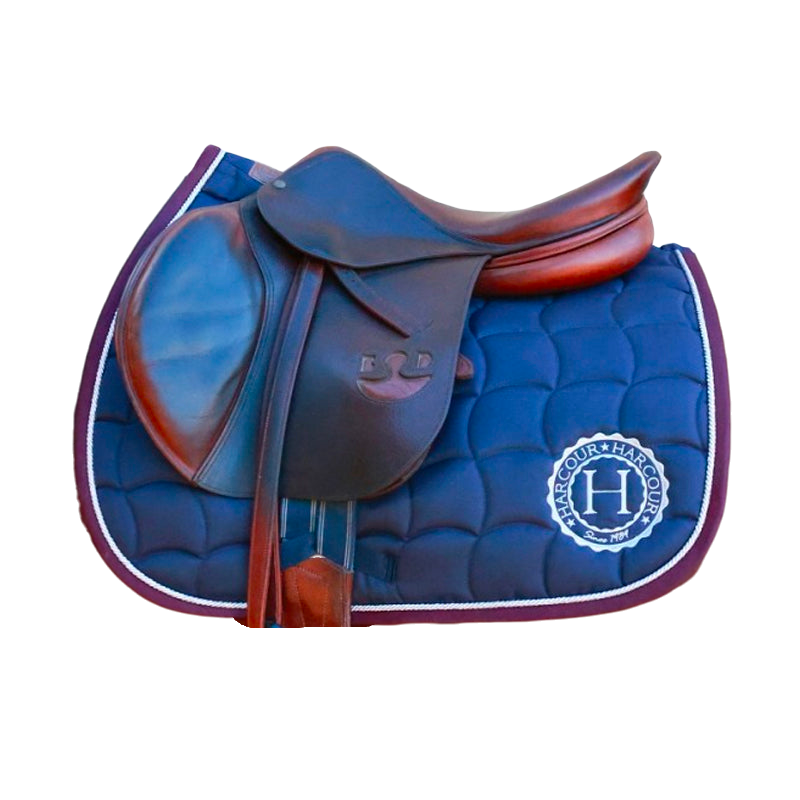 Harcour - Soly saddle pad and navy Foly hat set