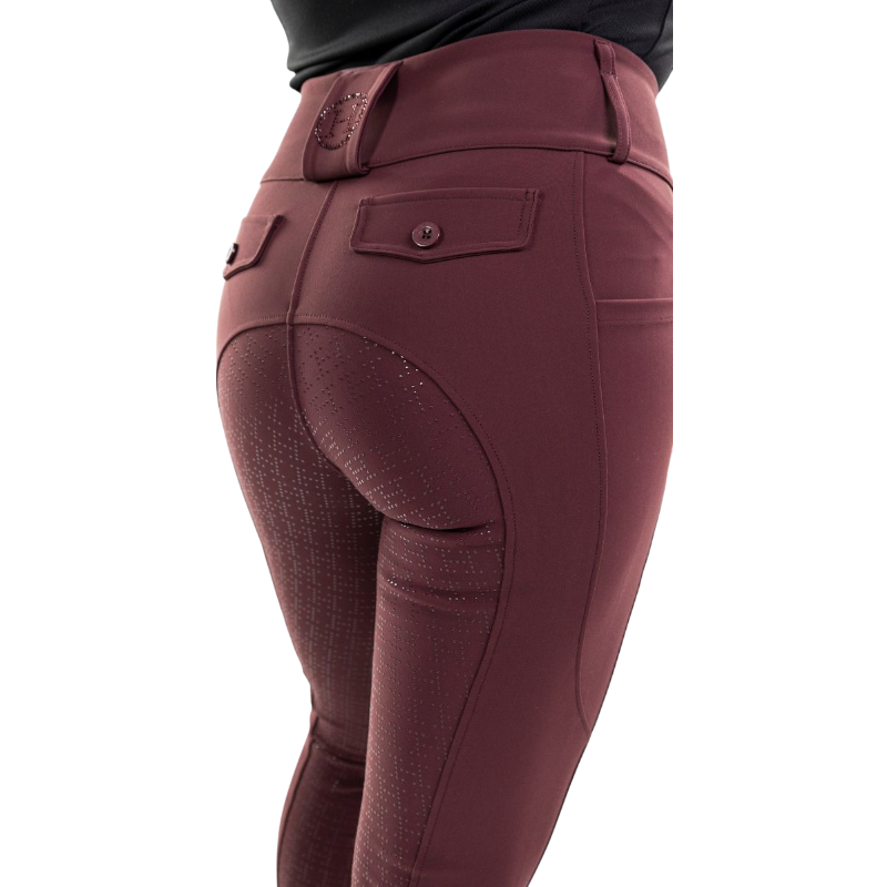 Harcour - Women's equestrian pants Ludivine aubergine 