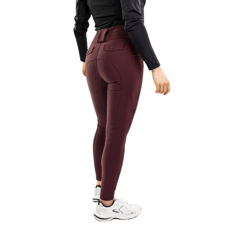 Harcour - Women's equestrian pants Ludivine aubergine 