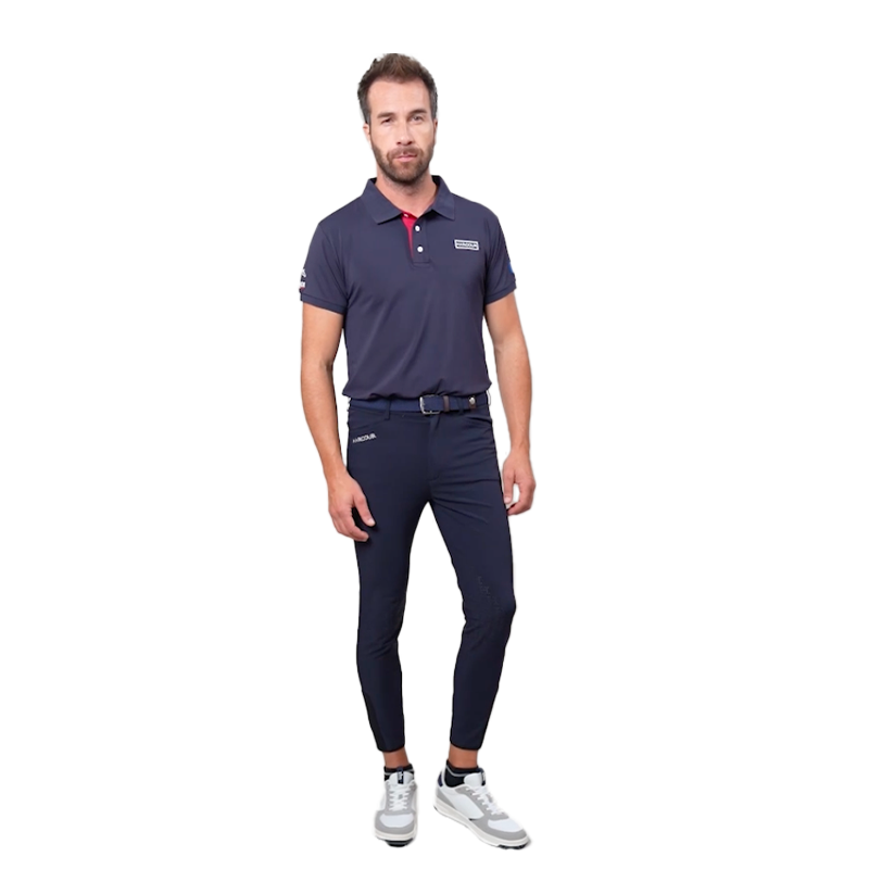 Harcour - Pantalon d'équitation homme fix system grip Costaso marine | - Ohlala