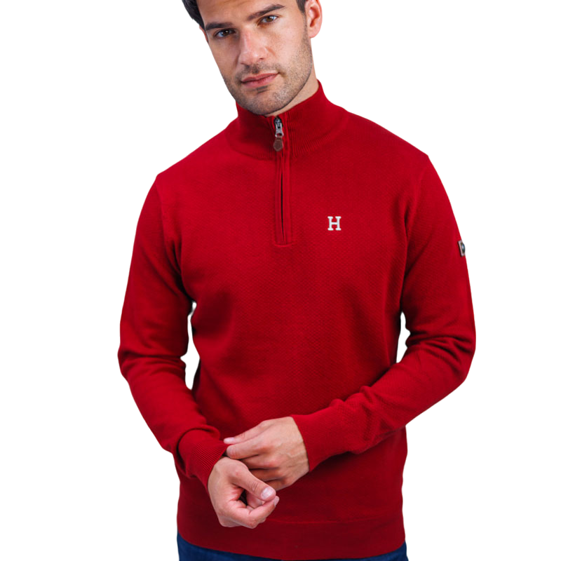 Harcour - Douglas ruby ​​red men's sweater