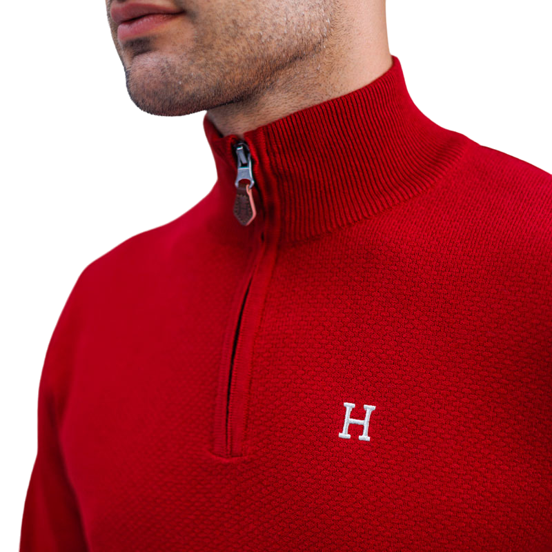 Harcour - Douglas ruby ​​red men's sweater