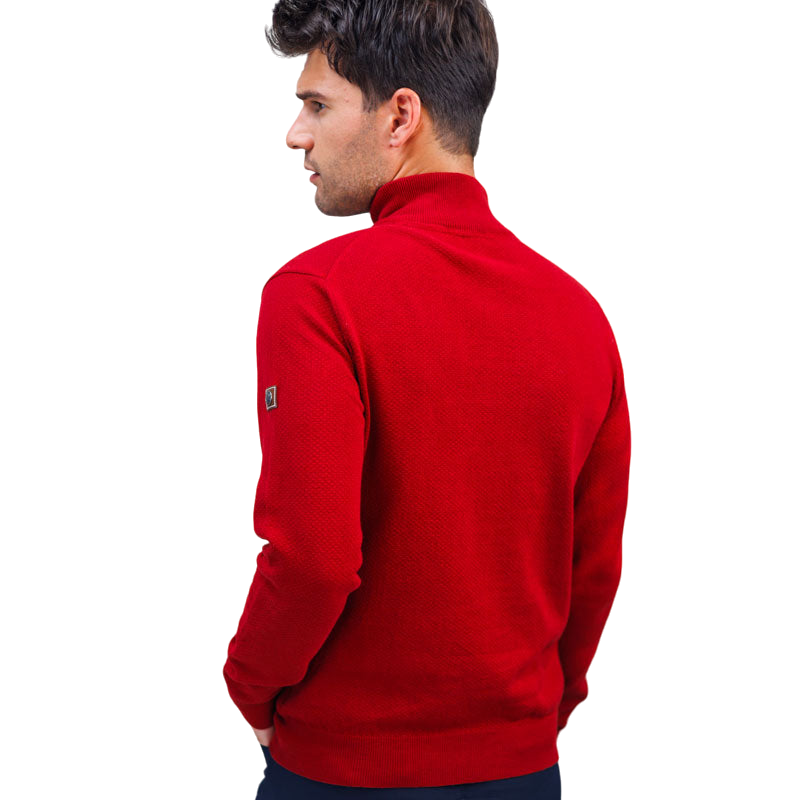 Harcour - Pull homme Douglas rouge rubis