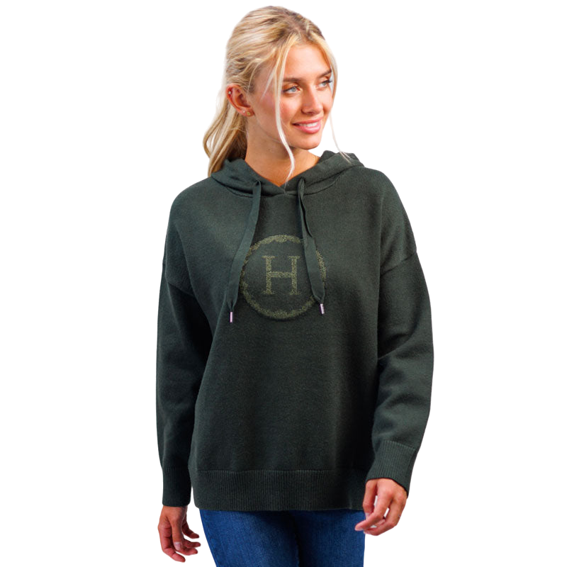 Harcour - Pretty khaki women's hooded sweatshirt