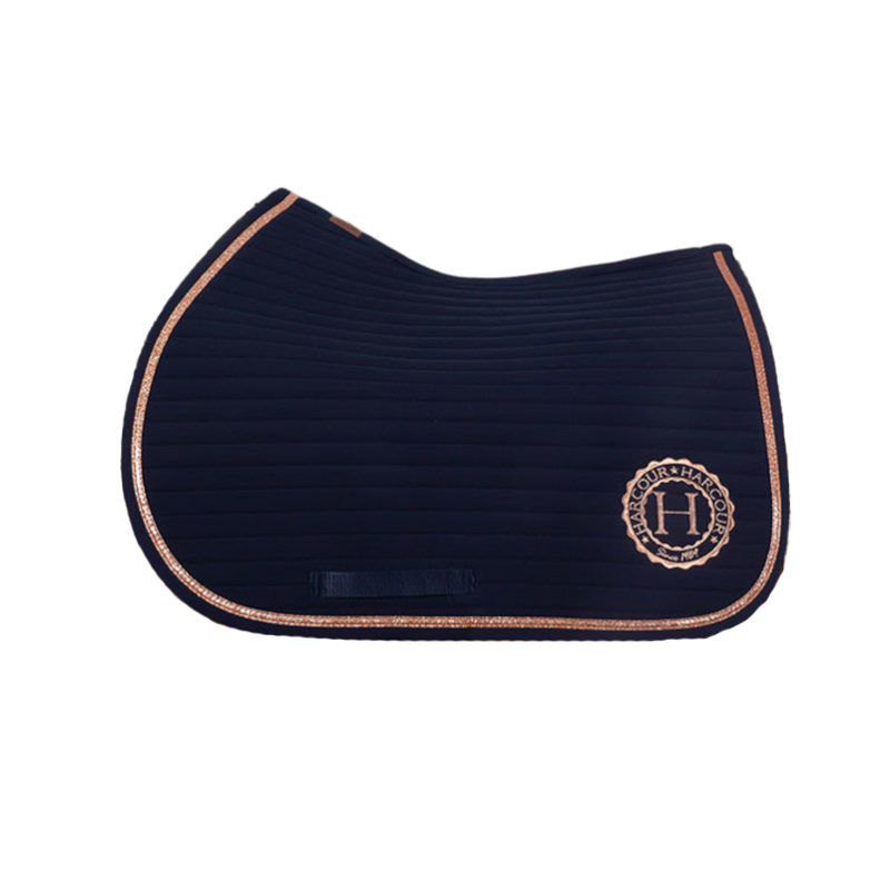 Harcour - Tapis de selle Karembar marine/ rose gold