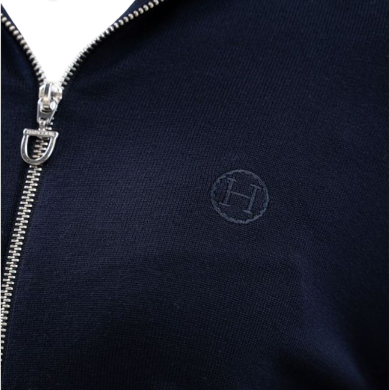 Harcour - Dames sweat lange mouwen met rits Amelie marine