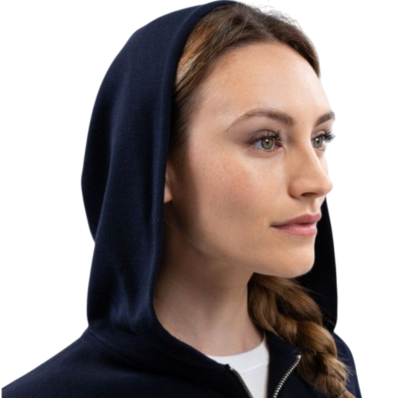 Harcour - Dames sweat lange mouwen met rits Amelie marine