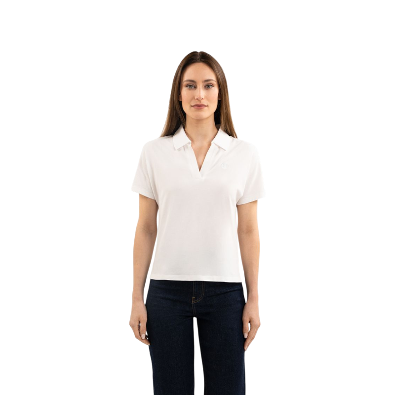 Harcour - Dames polo korte mouwen Capella wit