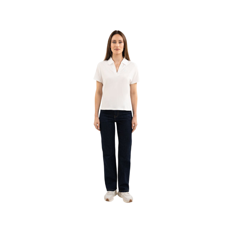 Harcour - Dames polo korte mouwen Capella wit