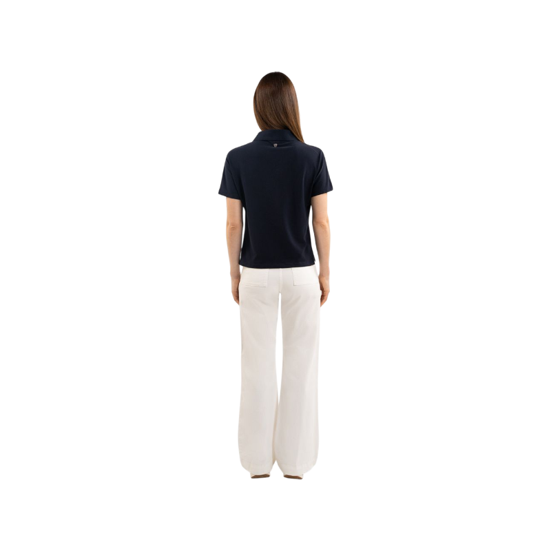 Harcour - Polo donna manica corta Capella blu navy