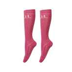 Harcour - Happy Glitter Riding Socks in Blush (x2)
