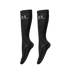 Harcour - Calze da equitazione Happy con paillettes nero (x2)