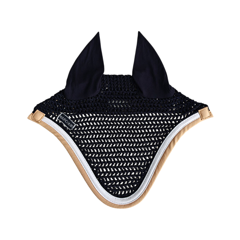 Harcour - Black Feeby horse bonnet 