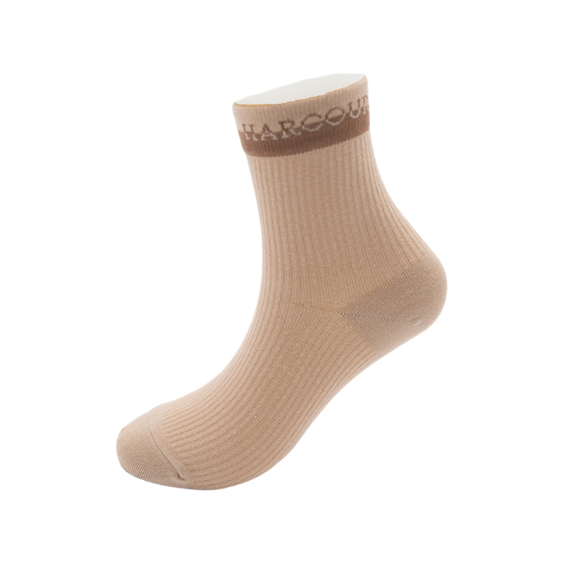 Calzini corti Cannella moka/crema (x3) - Harcour