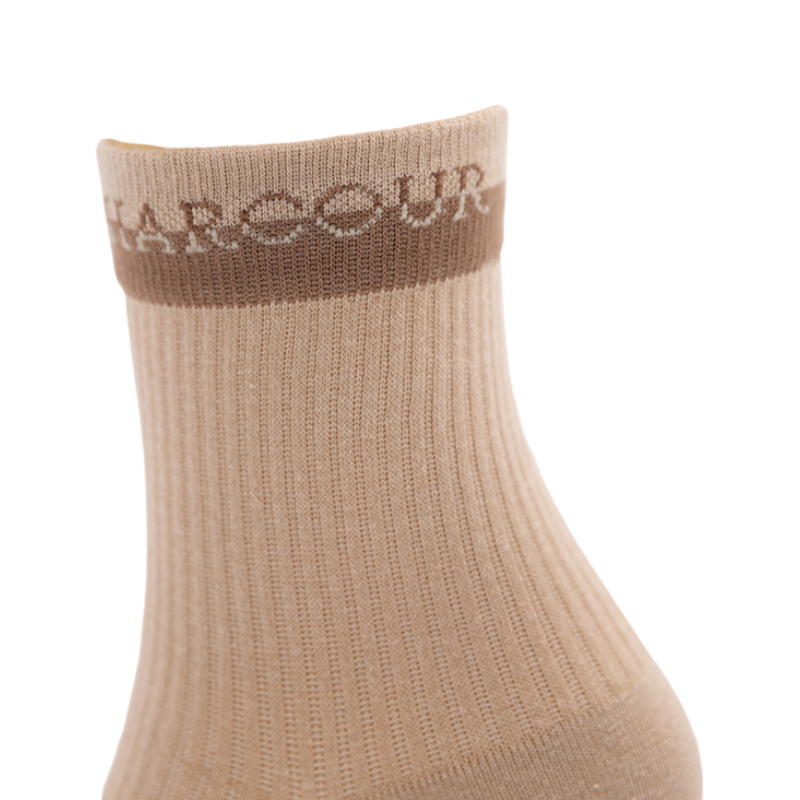 Calzini corti Cannella moka/crema (x3) - Harcour