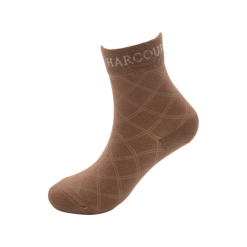 Calzini corti Cannella moka/crema (x3) - Harcour
