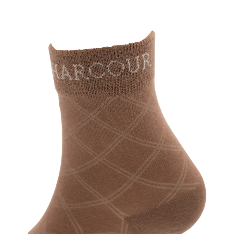 Calzini corti Cannella moka/crema (x3) - Harcour
