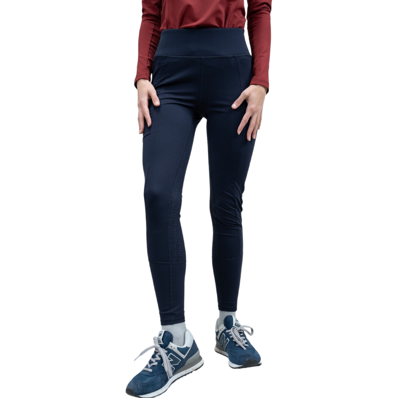 Harcour - Legging d'équitation femme polaire Pakita marine