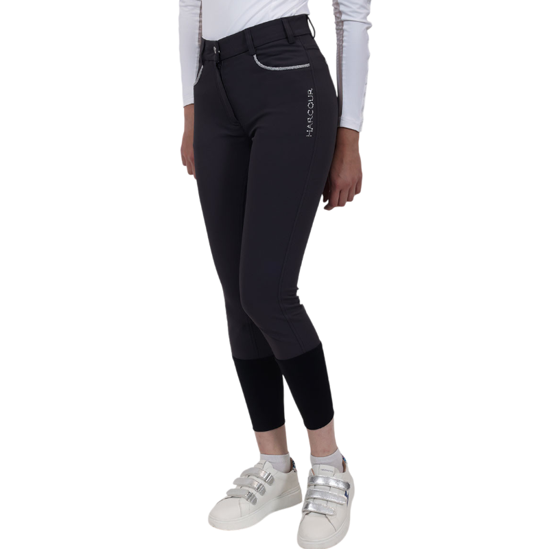 Harcour - Pantalon d'équitation femme Boogie gris foncé