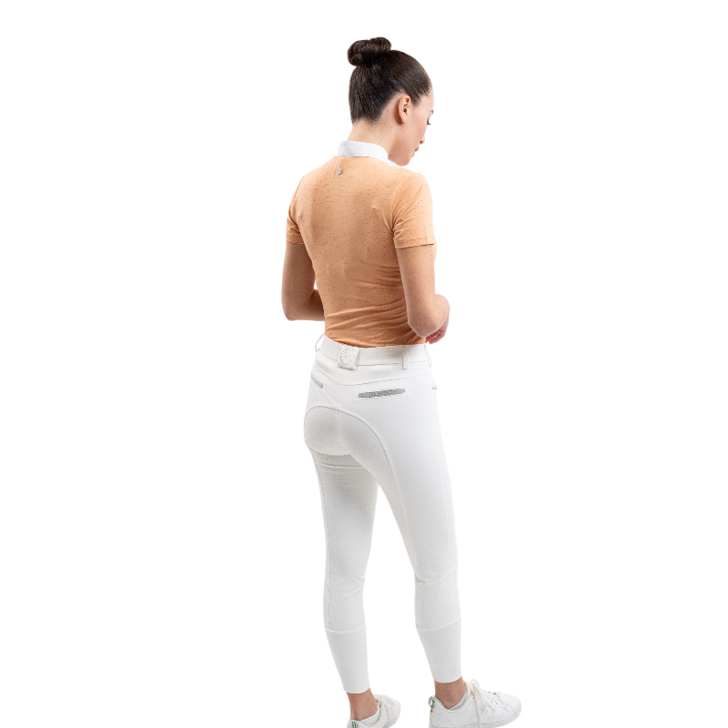 Harcour - Short sleeve competition polo for women Paris apricot 