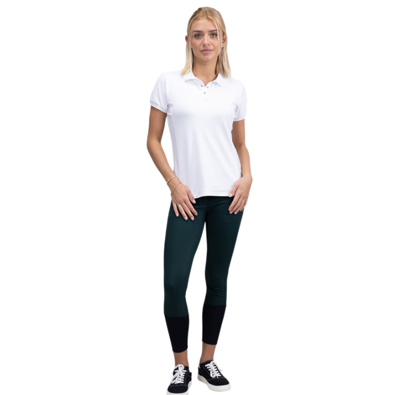 Harcour - Polo manches courtes femme Pacha blanc