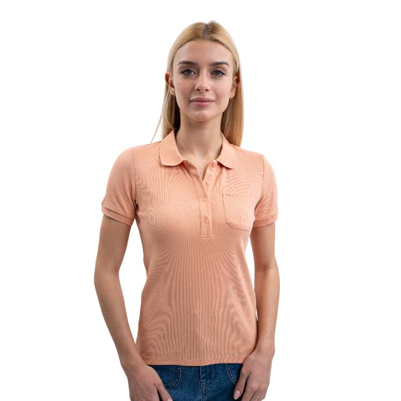 Harcour - Women's short sleeve polo Pamoly apricot 