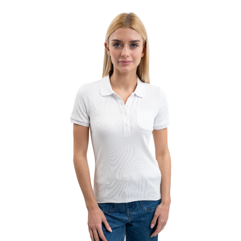 Harcour - Women's short sleeve polo Pamoly white 