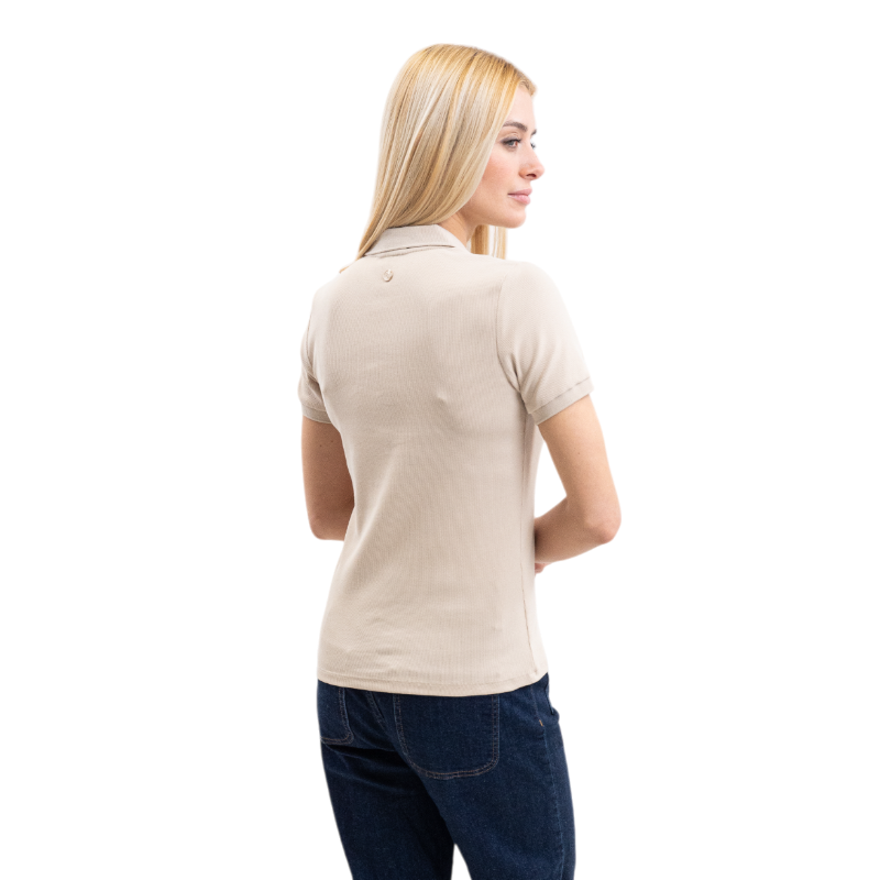 Harcour - Women's short sleeve polo Pamoly linen 