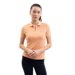 Harcour - Women's short-sleeve polo Popsy apricot | - Ohlala