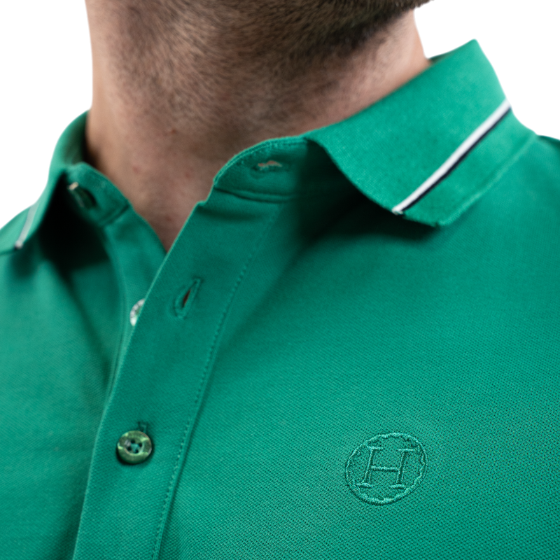 Harcour - Men's short sleeve polo Oscar emerald green 