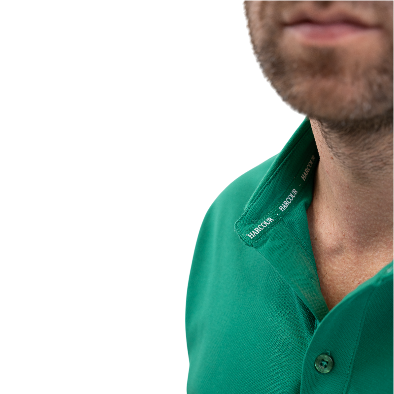 Harcour - Men's short sleeve polo Oscar emerald green 
